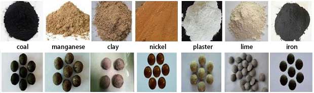 briquette with different materials