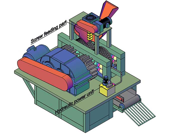 dry powder briquette machine diagram